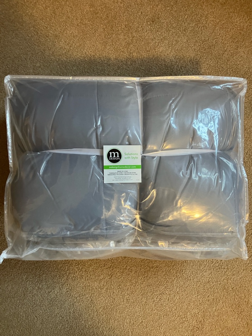 New with Tags - MDesign Grey Down Alternative Comforter - Full / Queen